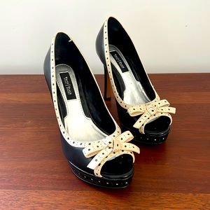 Black Heels with amazing Brogue detail